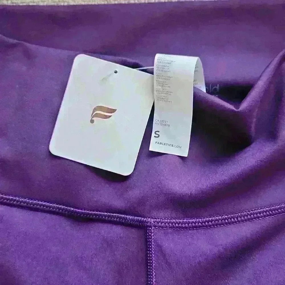 Fabletics Powerhold Luxe Plum/Dusted Lilac Leggins - Picture 5 of 9